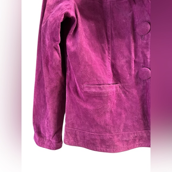 Chicos purple leather blazer jacket - Picture 2 of 5